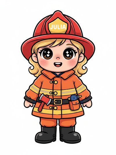Julia's Firefighter Adventures 🚒 - Kawaii Cute