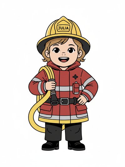 Julia's Firefighter Adventures 🚒 - Minimalist