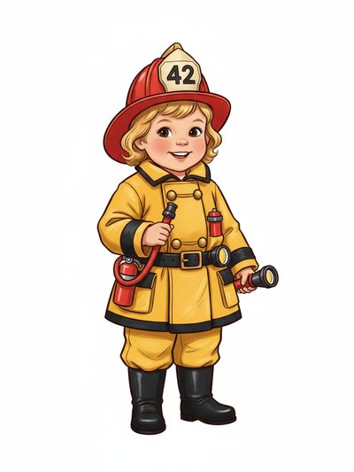 Julia's Firefighter Adventures 🚒 - Vintage Storybook