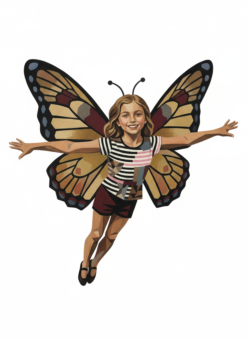 Butterfly - Cubist Painting