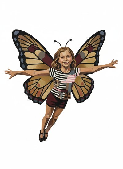 Butterfly - Cubist Painting