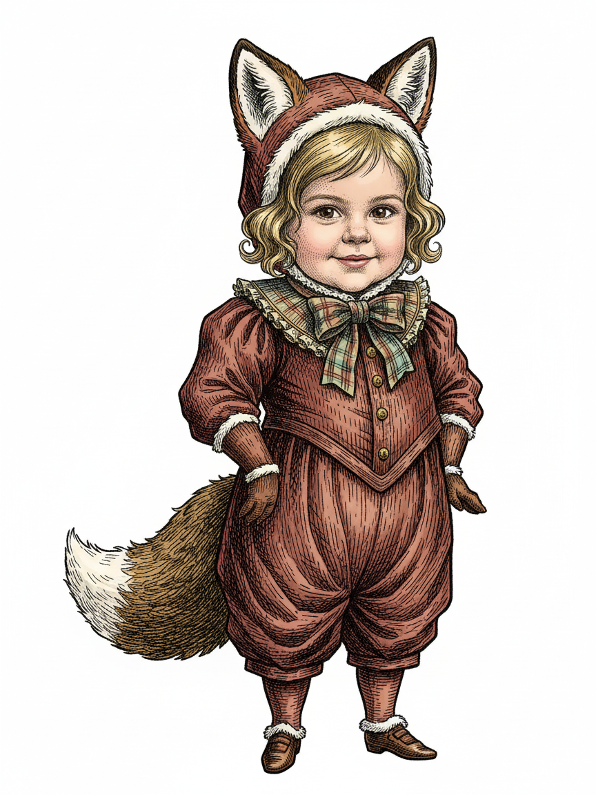 Julia the Fox - Victorian Illustration