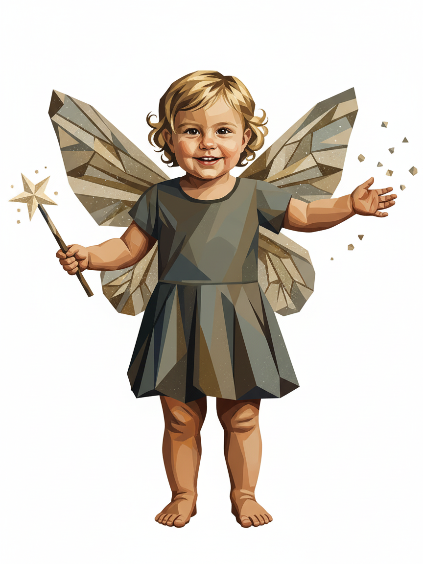 Fairy Julia - Cubist Painting