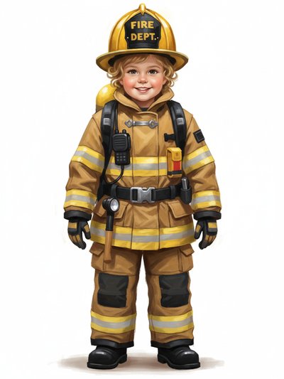 Julia's Firefighter Adventures 🚒 - Impressionist Painting