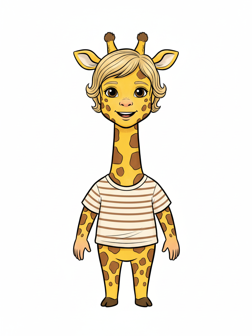 Julia the Giraffe - Classic Coloring Book