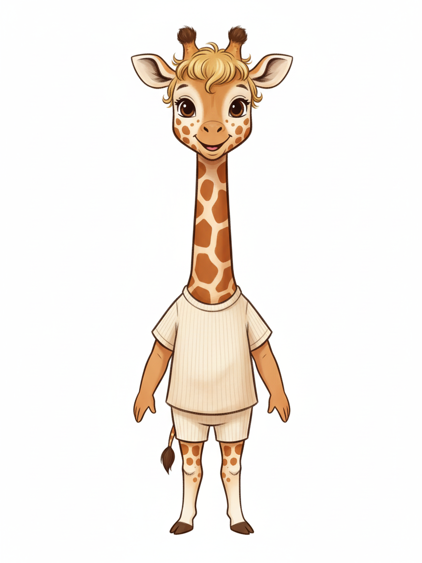 Julia the Giraffe - Vintage Storybook