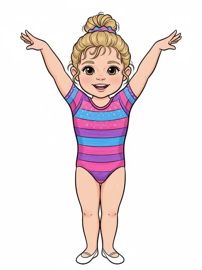 Our Little Gymnast Julia - Classic Coloring Book
