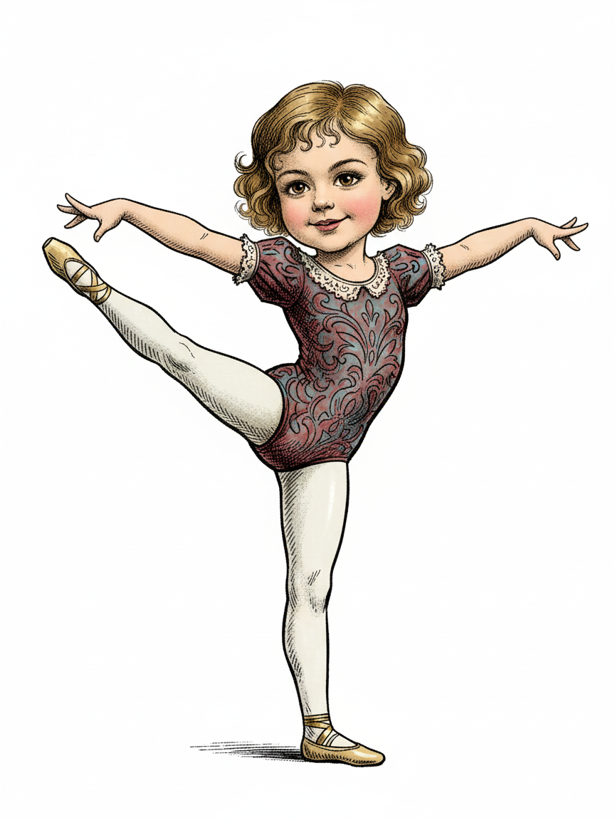 Gymnast Julia - Victorian Illustration