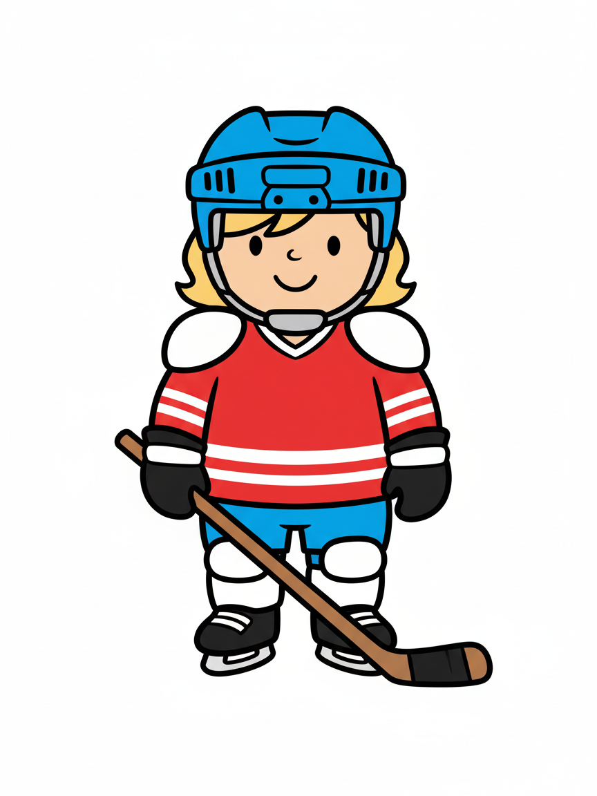 Hockey Star Julia - Preschool Simple