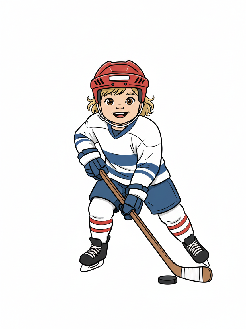 Hockey Star Julia - Minimalist
