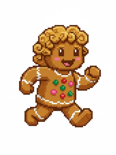 Julia's Gingerbread Adventure 🍪 - Pixel Art
