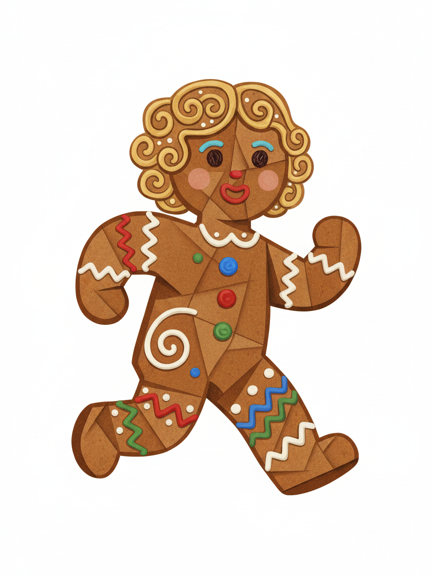 Gingerbread Julia - Cubist Painting