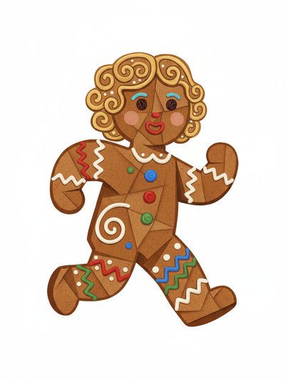 Julia's Gingerbread Adventure 🍪 - Cubist Painting