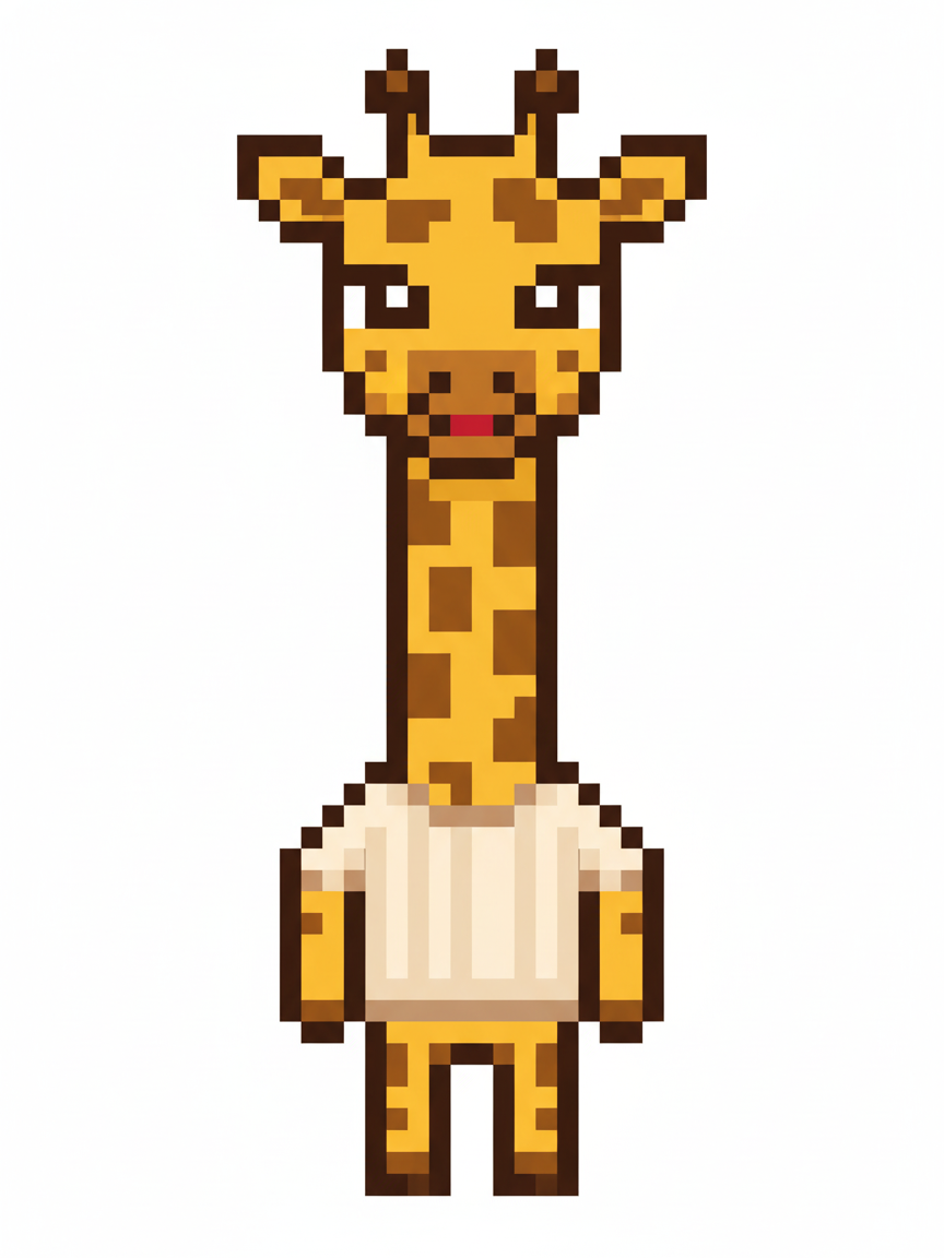 Julia the Giraffe - Pixel Art
