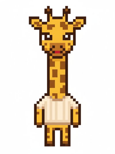 Julia's Giraffe Adventure 🌟 - Pixel Art