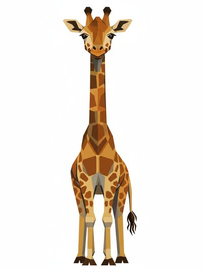 Julia's Giraffe Adventure 🌟 - Cubist Painting