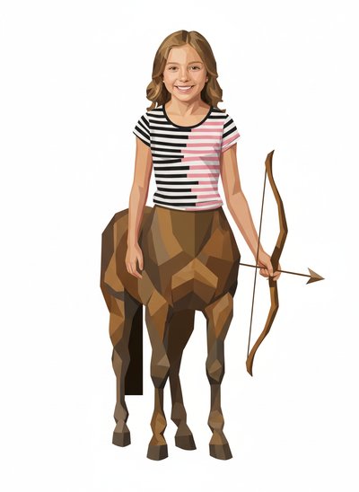 Mary's Centaur Adventure 🏹 - Cubist Painting