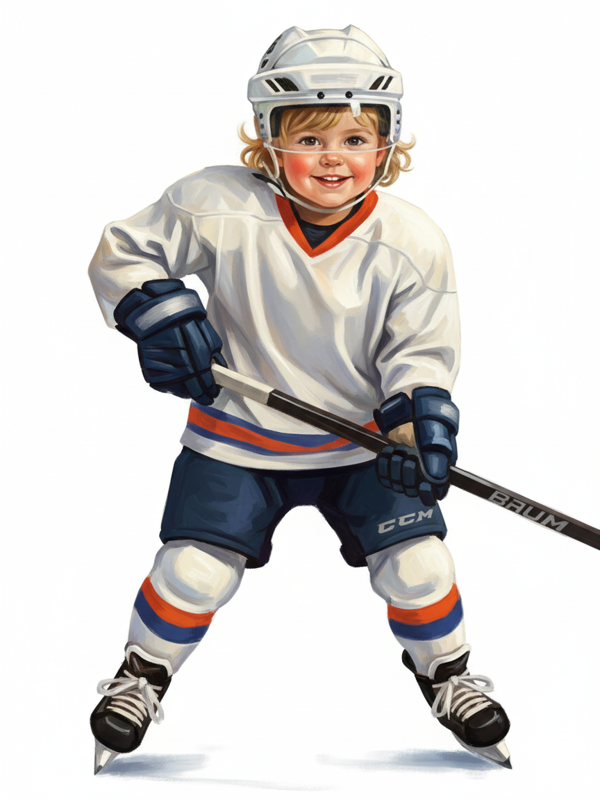 Hockey Star Julia - Impressionist Painting