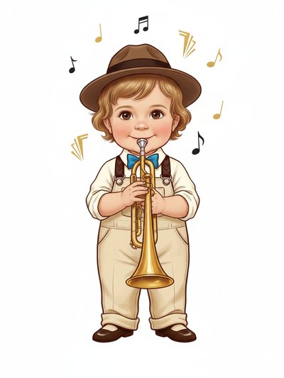 Julia's Jazzy Journey 🎷 - Vintage Storybook