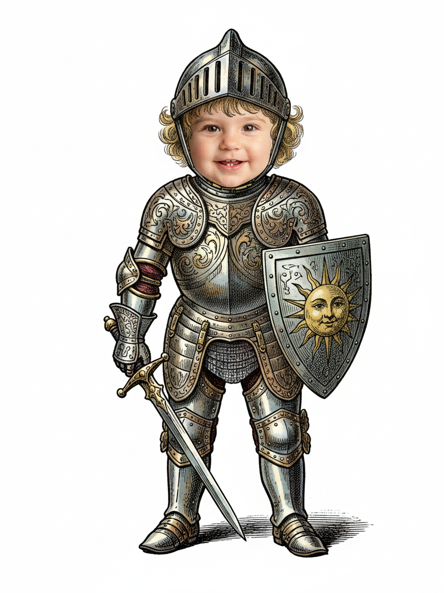 Julia the Brave Knight - Victorian Illustration