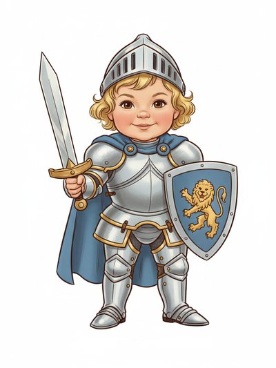 Our Baby Knight Julia ⚔️ - Vintage Storybook