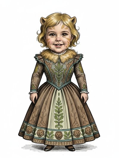 Julia's Lionhearted Adventures 🦁 - Victorian Illustration
