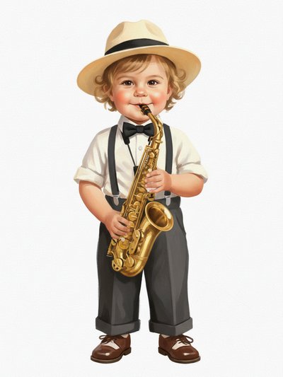 Julia's Jazzy Journey 🎷 - Impressionist Painting