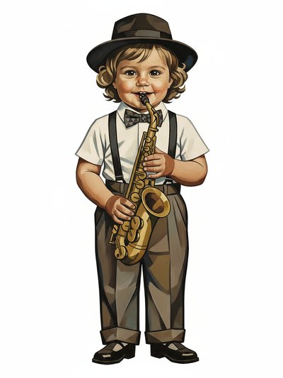 Julia's Jazzy Journey 🎷 - Cubist Painting