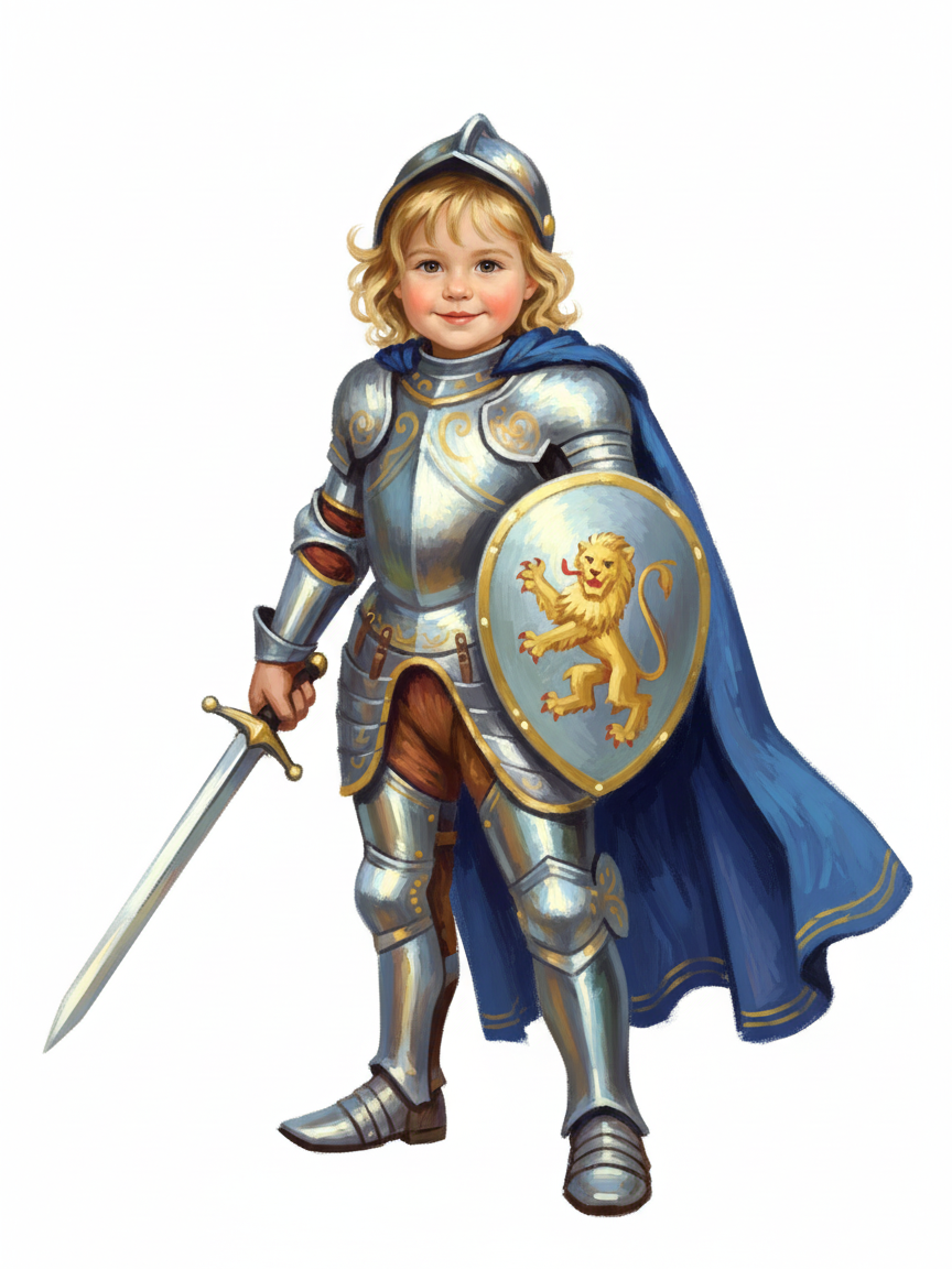 Julia the Brave Knight - Impressionist Painting