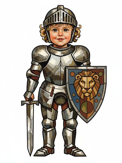 Our Baby Knight Julia ⚔️ - Cubist Painting