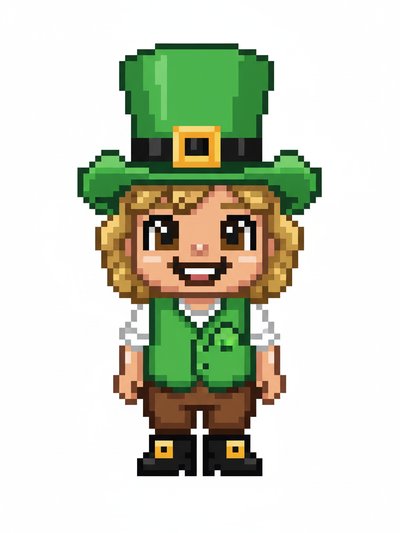Our Little Leprechaun Julia 🌈 - Pixel Art