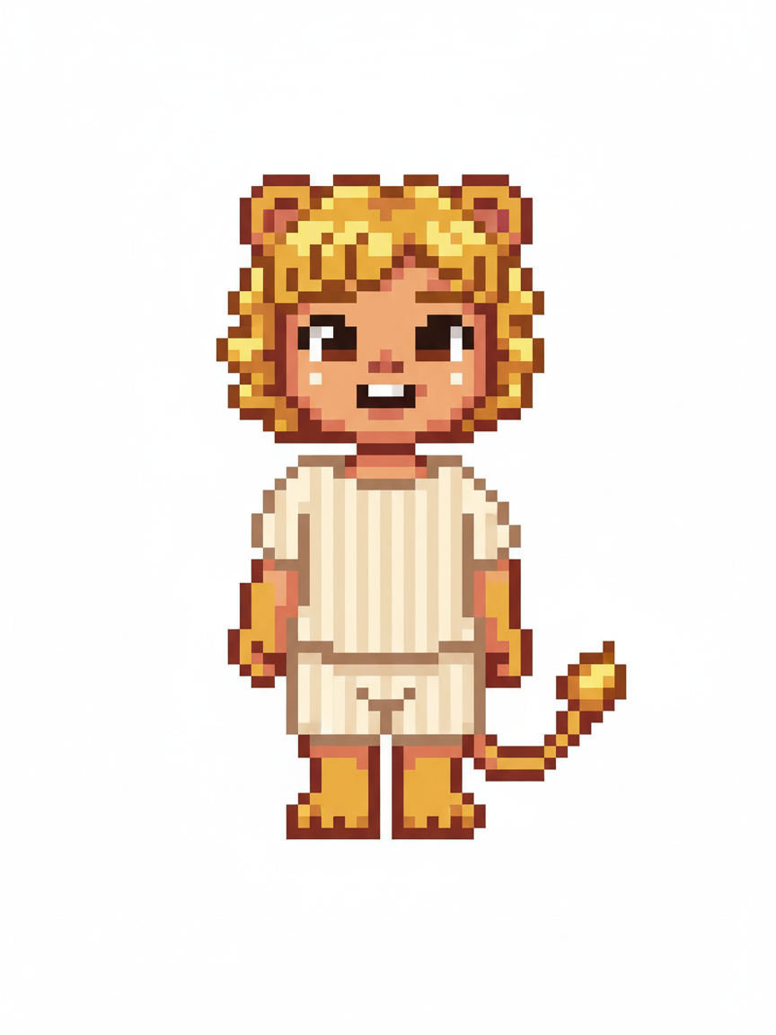 Julia the Brave Lioness - Pixel Art