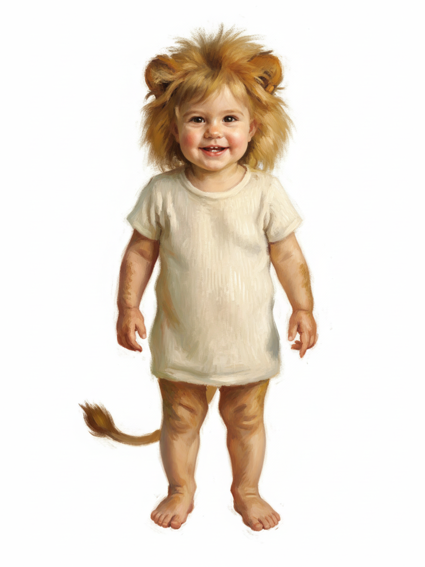 Julia the Brave Lioness - Impressionist Painting