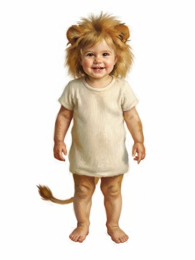 Julia's Lionhearted Adventures 🦁 - Impressionist Painting
