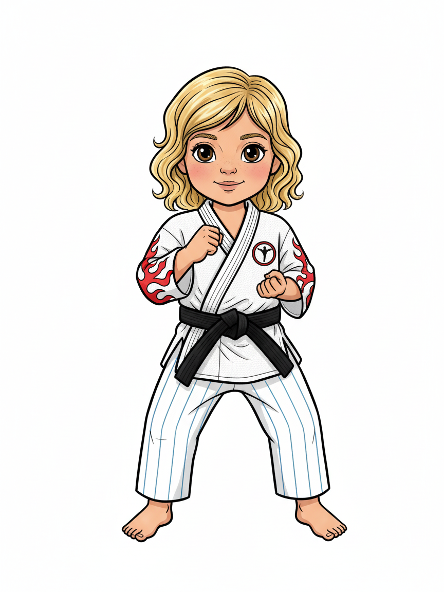 Julia the Mighty Martial Artist - Classic Coloring Book