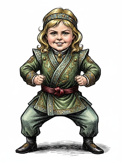 Our Little Warrior Julia 🥋 - Victorian Illustration
