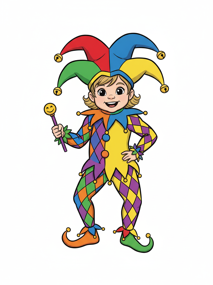 Jester Julia - Classic Coloring Book