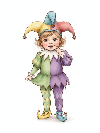 Julia's Jester Joy 🎨 - Gentle Pencil