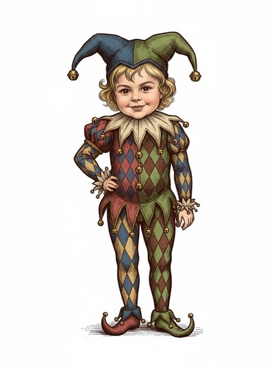 Julia's Jester Joy 🎨 - Victorian Illustration