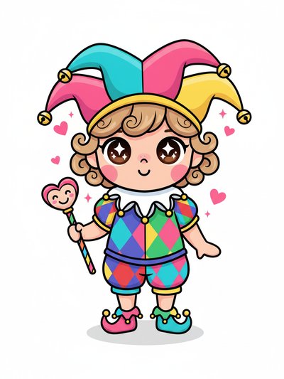Julia's Jester Joy 🎨 - Kawaii Cute