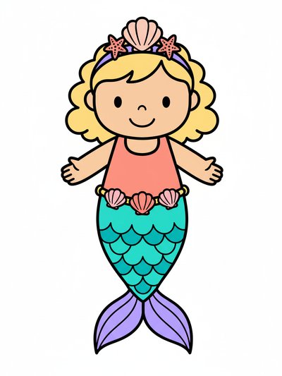 Julia's Magical Mermaid Adventure 🧜‍♀️ - Preschool Simple