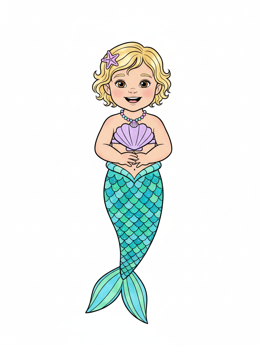 Julia the Ocean Princess - Classic Coloring Book