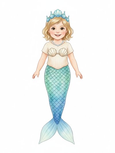Julia's Magical Mermaid Adventure 🧜‍♀️ - Gentle Pencil