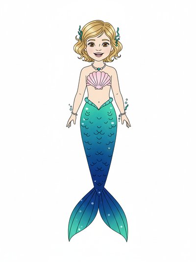 Julia's Magical Mermaid Adventure 🧜‍♀️ - Minimalist