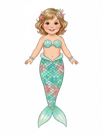 Julia's Magical Mermaid Adventure 🧜‍♀️ - Vintage Storybook