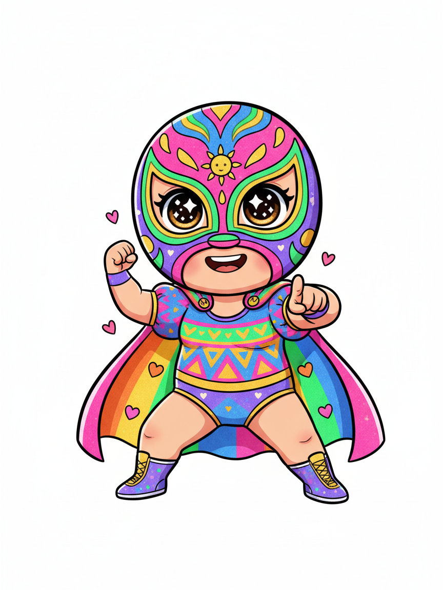 Julia the Luchadora - Kawaii Cute