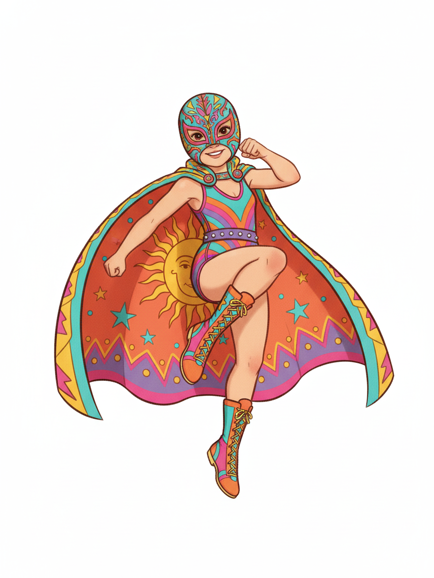 Julia the Luchadora - Vintage Storybook
