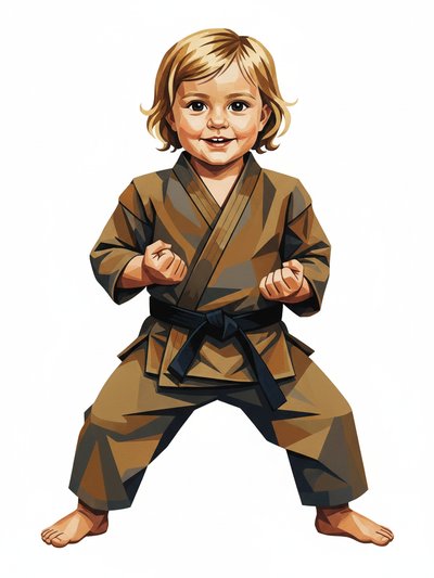 Our Little Warrior Julia 🥋 - Cubist Painting