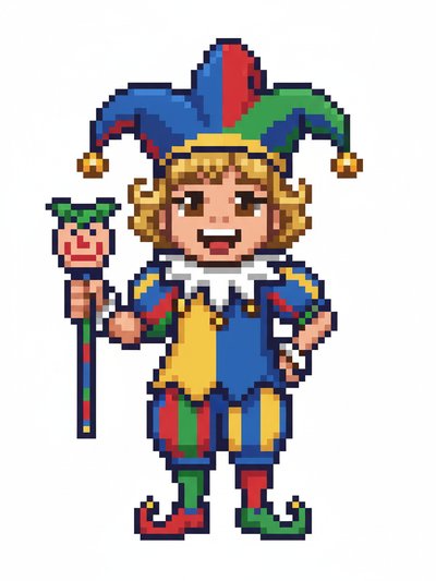 Julia's Jester Joy 🎨 - Pixel Art