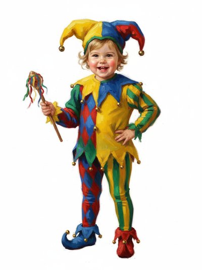Julia's Jester Joy 🎨 - Impressionist Painting